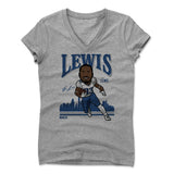 Womens Women's V-Neck Athletic Gray